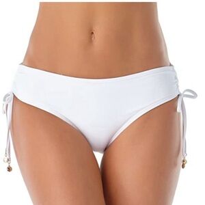 Anne Cole ruched White Bikini Bottom XS